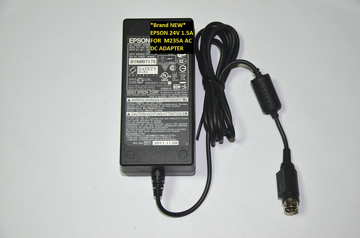 *Brand NEW* EPSON M235A 24V 1.5A AC DC ADAPTER